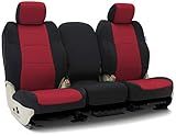 Coverking Tailored Seat Covers Neosupreme Red with Black Sides for 2017-2019 Honda Civic Hatchback
