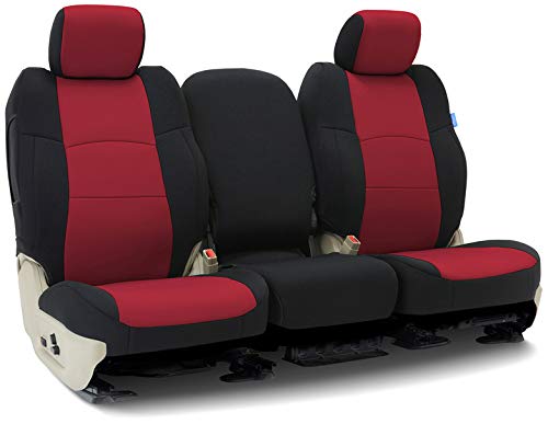 Coverking Neosupreme Red with Black Sides, Front 50/50 Seats for 2017-2019 Toyota Prius Prime Model by Coverking - Used condition - US$36.89