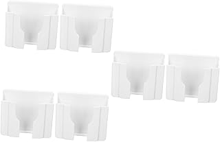 OSALADI 6 Pcs Wall Mount Camera Bracket Headset Mount Bedside Shelf Organizer Wall Beside Organizer Bed Side Shelf Phone Charger Stand Phone Wall Mount Charging Cable White Storage Box Abs