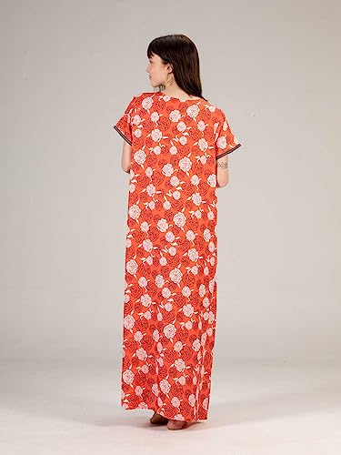 Image of Evolove Women's Viscose Liva Long Maxi Night Gown Nighty Dress with Pocket, Super Soft Comfortable (LNG-Rayon)