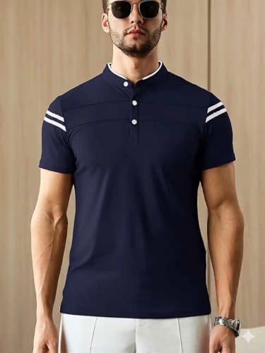 Image of TAGAS Men TAGAS Mens Polo T-Shirt || Men's Color Block Polo Tshirt | Short Sleeve Casual Pullover with Collar |Casual Wear for Men | Mens Regular FIT T-Shirts