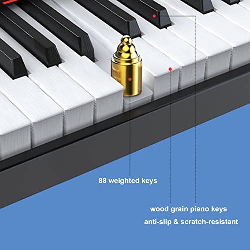 88 Touches Pliable Piano Numérique Clavier Rechargeable Piano Avec Bluetooth MIDI Portable Pleine Grandeur Tactile Électrique Piano Intégré Double Haut-parleurs for Les Débutants - Les Beatles, Paul McCartney, John Lennon, RIngo Starr, George Harrison 88 Touches Pliable Piano Numérique Clavier Rechargeable Piano Avec Bluetooth MIDI Portable Pleine Grandeur Tactile Électrique Piano Intégré Double Haut-parleurs for Les Débutants – Image 4