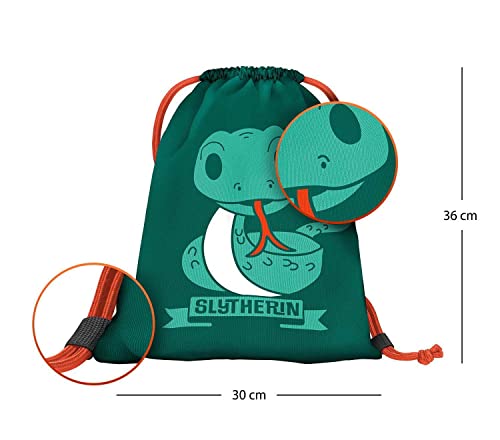 Baagl Kids' Harry Potter Slytherin Unisex Cartoon Gym Bag, 36 x 30 cm, 16.5L, Harry Potter - Slytherin - Image 3