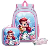 Mochila Infantil Escolar Costa Menina Kit Bolsa Reforçada Lancheira e Estojo Grande