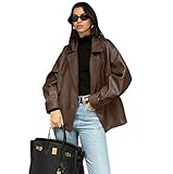 Stile versatile: questa giacca in similpelle da donna è un vero classico del guardaroba, abbinabile a una t-shirt e jeans o a un elegante abito; un capo facile da indossare e indossare per tutti i giorni.