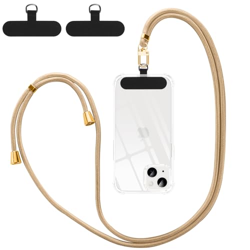 Olgary Cordon Telephone Portable,Tour de Cou Téléphone Universelle avec Amovible Collier Lanière Corde en Bandoulière Compatibles avec Plupart des...