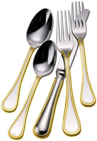 Couzon Le Perle Gold 5 piece place setting image 4