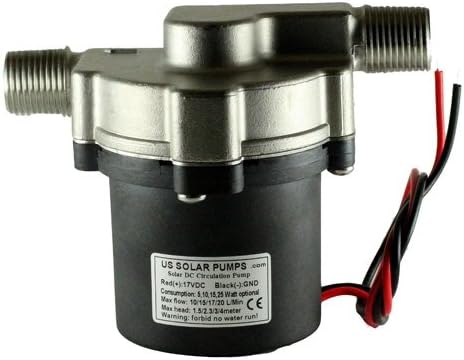 6~24V Solar Hot Water Pump with variable speed function- Can handle temperatures up to 230F - With three-phase ECM brushless DC motor. FDA, REACH,CE, RoHS, ISO9001 certificated (6.0 GPM)