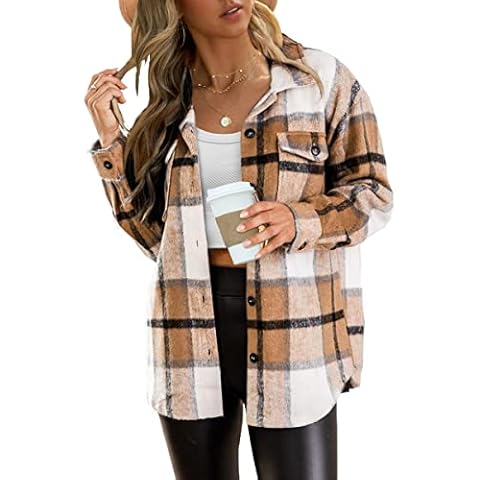 AUTOMET Women's Flannel Shacket Cover