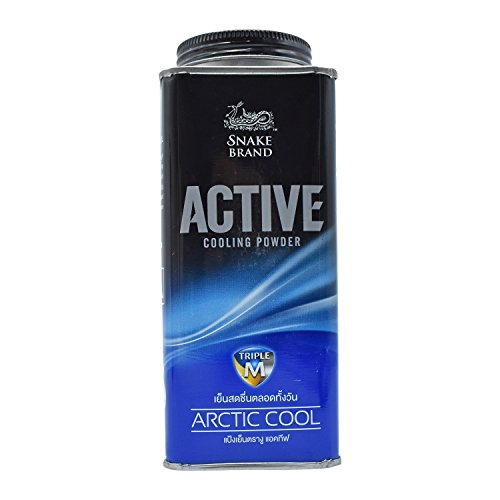 Snake Brand Prickly Heat New Active Cooling Powder Arctic Cool 140 grams