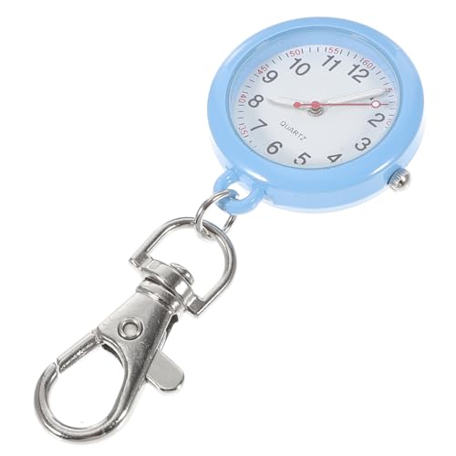 FOYTOKI シンプル実用クォーツナース懐中時計 ポケットキーリング付き 医療従事者向けファッションメタルウォッチ ランダ ランダムカラー