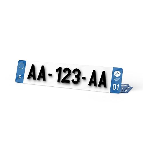 1 Plaque d'Immatriculation Lettres 3D Voiture 100% Homologuée - 520