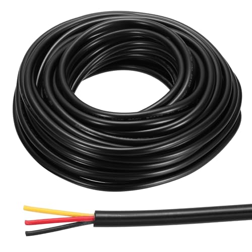 Câble électrique 14 AWG 3 conducteurs flexible de 29,9 m noir pour luminaires