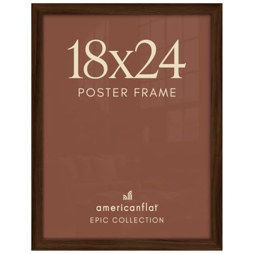Image of Americanflat 18x24 Poster Frame - Engineered Wood - Walnut