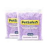 PetSafe ScoopFree Premium Crystal Cat Litter - Outperforms Clay Litter - Refill Packs - Reusable Tray Compatible - Lavender Scent - 4.3 lb Bags - 2 Pack