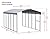 Arrow Carports Galvanized Steel Carport, Full-Size Metal Carport Kit, 12' x 24' x 9', Charcoal