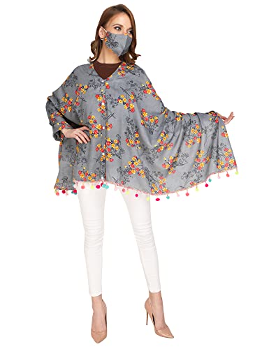 Image of Cotton Nursing Cover | Feeding Shawl | for Women & Mothers (Grey)