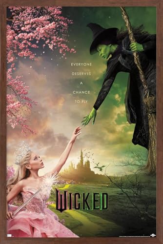 Trends International Wicked - One Sheet Wall Poster, 22.4L x 14.7W, Mahogany Framed Version
