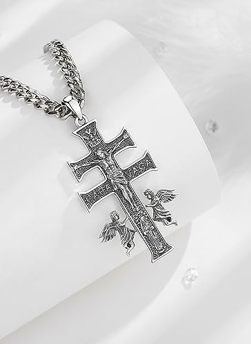 Cruz de Caravaca Plata 925 Colgante Religioso Amuleto