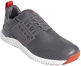 Pelle resistente all'acqua Adidas Adicross Bounce (Txtl) - Scarpe da golf da uomo, Grigio (Grigio Attivo Rosso), 41 1/3 EU