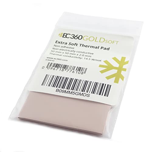 EC360® Gold Soft 14,5W/MK Almohadilla Térmica (50 x 50 x 2,0 mm, Soft) Cover