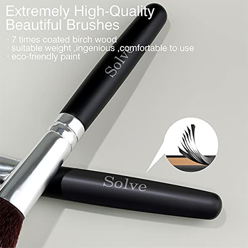 Makeup Brush Set, Solve 32 Pieces Professional Makeup Brushes Wooden Handle Cosmetics Brushes Foundation Concealer Powder Face Eye Make Up Brushes Kit, Black #TOP3