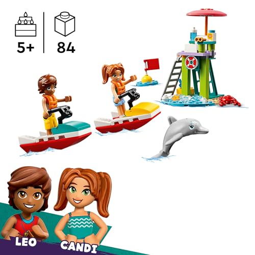 Friends Moto d’Acqua, Giochi di Ruolo per Bambine e Bambini da 5 Anni con 2 Mini Bamboline e Delfino, Giocattoli da Bagnino sulla Spiaggia di Heartlake City da Costruire, Idee Regalo 42623 - Lego - Immagine 1