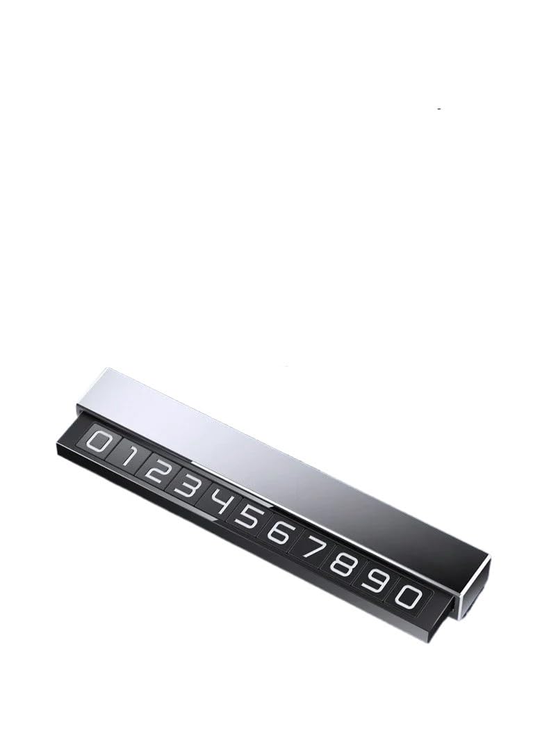 Car Temporary Parking Card Phone Number Plate Telephone Park Stop Sticker Display Automobile Accessories for Car(Silver)