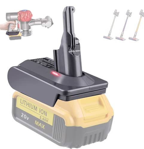 TEPULAS Upgraded Battery Adapter for Dyson V7+V8 Vacuum Cleaner Vacuum Adapter for Dewalt 20V Battery Convert to for Dyson V7 V8 Animal Absolute Stick Handheld Vacuum Cleaners for Home