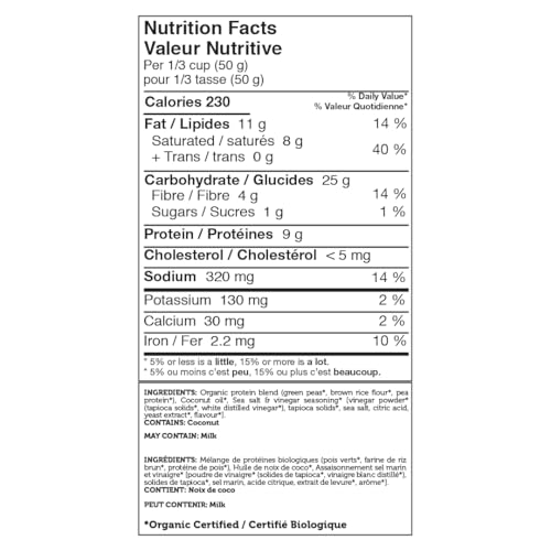 Iwon Organics Protein Crisps, Sea Salt & Vinegar, Vegan Friendly, Kosher, USDA Certified Organic, Gluten Free & Non-GMO, 3 Ounce (Pack of 8) image 4