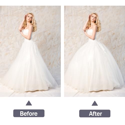 Women Crinoline Petticoat 6 Hoop Skirt for Women Under Dress, Adjustable Petticoat Skirt, Crinoline Underskirt for Wedding Gown, Ball Gown, and Formal Dresses White3