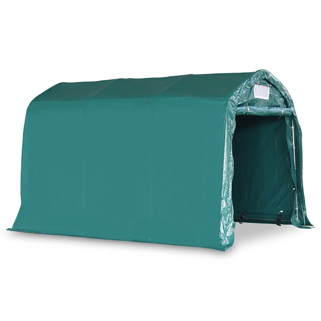 Carpa de garaje PVC 2,4 x 3,6 m verde