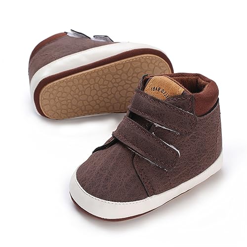 Image of E-FAK Baby Shoes Boys Girls Infant Sneakers Non-Slip Rubber Sole Toddler Crib First Walker Shoes
