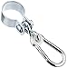 Connex Schaukelhaken - Mit Manschette & Karabinerhaken - Ø 50 mm - 350 Kg Tragkraft - 2 Stück - verzinkt / Manschettenhaken / Gerüst-Haken / Luftschaukel-Haken / Gautsche / Hutsche / DY270812, Silber