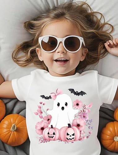 Boys Halloween Shirt Kids Pumpkin T-Shirts Girls Toddler Spooky Ghost Clothes Funny Graphic Tee 20254