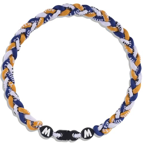 Image of Willtok Premium 18inch Baseball Necklace w /Nylon Tri-Braided Rope Tornado Design