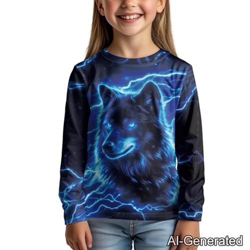 Image of Renewold Boys Girls Tees Kids T-Shirt Long Sleeve Crewneck T Shirts Casual Athletic Tops Clothing for Home School Travel
