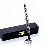 Dselvgvu Miniature Oboe with Stand and Case Mini Musical Instrument Oboe Replica Collectible Figurines...