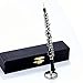 Dselvgvu Miniature Oboe with Stand and Case Mini Musical Instrument Mini Oboe Miniature Dollhouse Model Christmas Ornament Home Decor (6.31