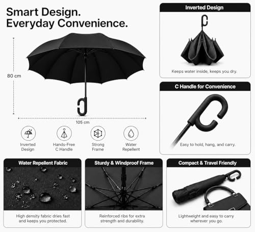 Image of Umbrella for Women | Umbrellas for Men | UV Coated 3 Fold Umbrella for Rain with Auto Open and Close Small Folding Travel-Foldable Windshield