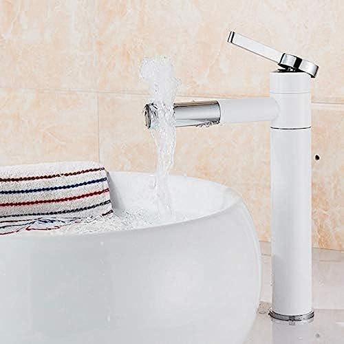 Mitigeur de lavabo blanc rotatif pour éliminer les éclaboussures - 6