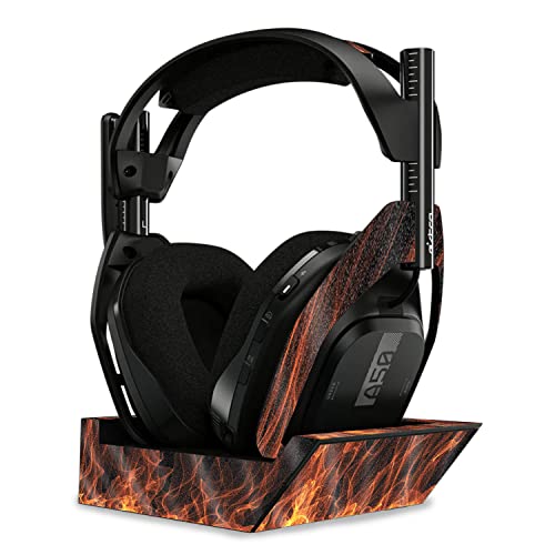 Image of MightySkins Glossy Glitter Skin Compatible With Astro A50 Wireless Headphones + Base Station (Gen 4) - Charcoal Flames | Protective, Durable High-Gloss Glitter Finish | Easy To Apply | Made in the USA