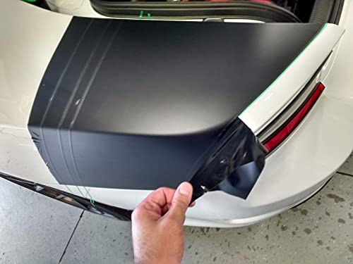 Image of WALLMATE? Matte Wrap Vinyl Peel and Stick Car & Bike Wrap Sheet Vinyl Car Wrap Sheet Roll Film Sticker Decal Sticker (24x120 /Inch, Black Matte)
