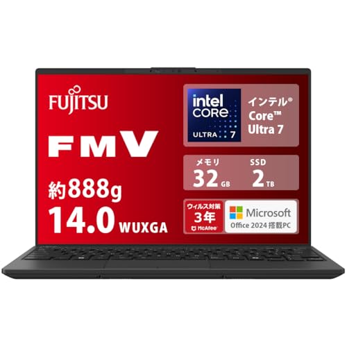 xm m[gp\R { FMV LIFEBOOK WU2/J3 (MS Office 2024/FؑΉ/ԋ쓮obe/Win 11 Pro/14.0^/Core Ultra 7/32GB/SSD 2TB) UHV[Y AZ_WU2J3_