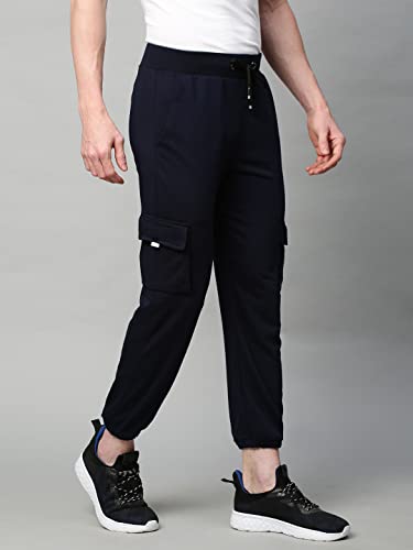 Image of Kraasa Men's Stylish Relaxed Regular Fit Cargos Trousers