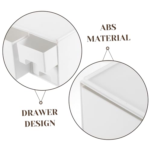 Support Moniteur Bureau Blanc Holibanna avec Rangement Intégré