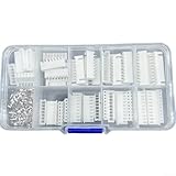 [Kit de 235 pièces XH54 mm] Contient cinq boîtiers 6 broches, cinq 7 broches, cinq 8 broches, cinq boîtiers à 9 broches et cinq boîtiers XH de 2,54 mm à 10 broches plus 210 bornes, fournissant un ensemble complet de composants de connecteurs mâles et femelles pour les travaux électroniques.
