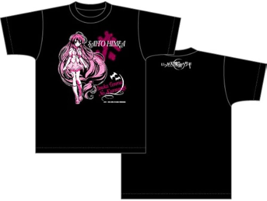 Amazon.co.jp: いつか天魔の黒ウサギ サイトヒメア柄 Tシャツ ブラック