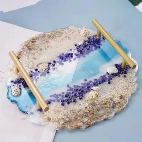 Image of R H Lifestyle Silicone Mould for Resin Art - 8 Inch Round Coaster Epoxy Casting Tray Photo Frame Mold
