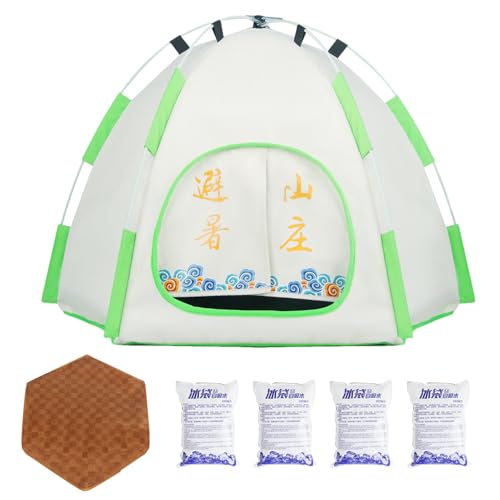 ペット冷却ハウス、ペット冷却テント, ペット用テント, ポータブル換気簡単クリーン空調ハウス連続冷却ベッドサマーハウス防水ベビーベッドテラス用